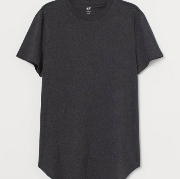 Short Sleeve Extra Long Scallop Tee - Picture 2 of 4